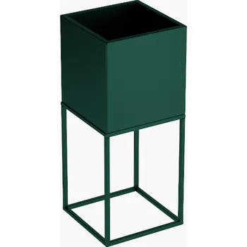 Stojan na květiny YLD Stojan na květiny kovový, 20 x 20 x 47 cm, barva zelená