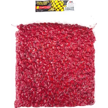 Umělá nástraha DK Fishing Partikl kukuřice Jahoda 2,5kg