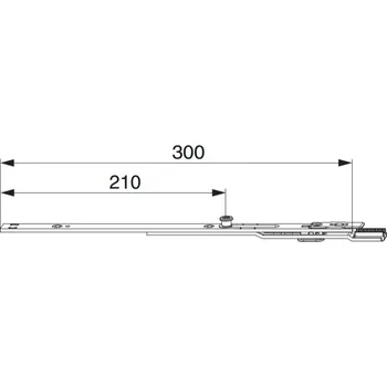 MACO ukončení dveřního zámku 300x16 mm