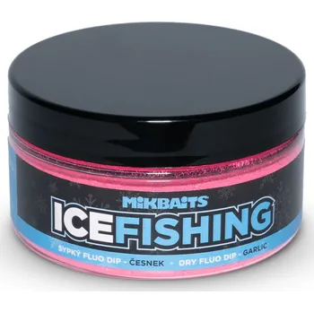 Návnadové aroma Mikbaits Sypký fluo dip Ice Fishing Range Česnek 100ml