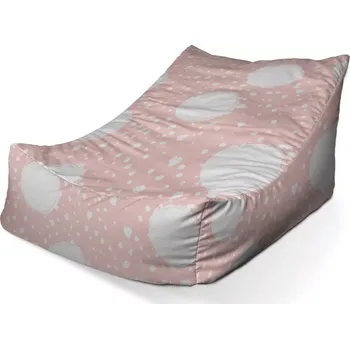 Sedací pytel Sablio Sedací vak Lounge Bílé fleky - 80 x 95 x 50 cm