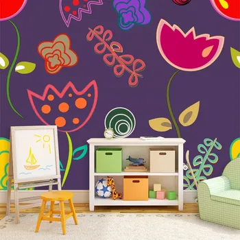 Tapeta Sablio Tapeta Nakreslené květiny - 125x75 cm