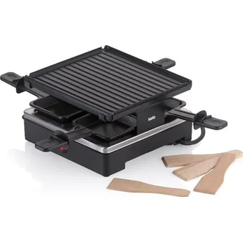 Kuchyňský gril Kela Raclette/Grill Geneva litý hliník černý 4 osoby 21,5x21,5x12,0cm