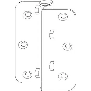 MACO RUSTICO středový závěs zalom. poloha drážky 25 mm, pro sklád.okenice(14064)