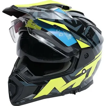 Helma na motorku Přilba CF MOTO MT ENDURO (černá/šedá/žlutá) Vyberte velikost: M