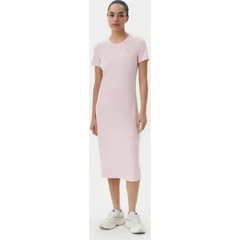 Dámské šaty Tommy Jeans dámské růžové šaty 20007396-2167398