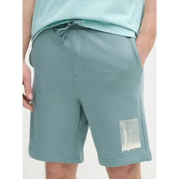 Pánské kraťasy Calvin Klein pánské tyrkysové šortky 20009003-8721107511351