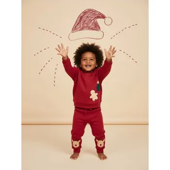 Chlapecká mikina Sinsay - Mikina s kulatým výstřihem s vánočním motivem - burgundy - 023FX-53X - 023FX-53X-86