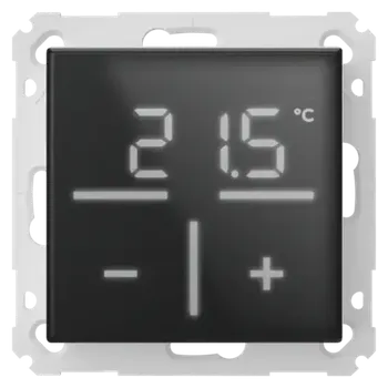 Termostat Homematic IP Skleněný nástěnný termostat se senzorem CO2, černý - HmIP-WGTC-A