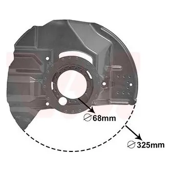 Brzdový kotouč Ochranný plech proti rozstřikování, brzdový kotouč VAN WEZEL 0646371