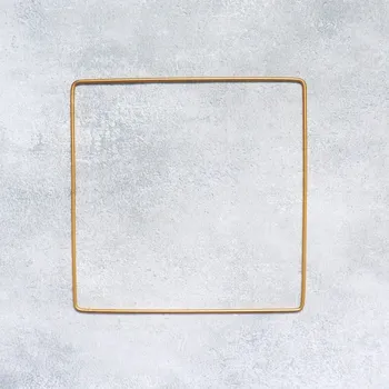 Kovový dekorační rám 20 cm, zlatý