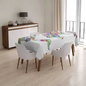 ubrus Sablio Ubrus Barevné světadíly - 130x130 cm