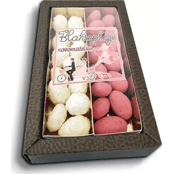 Čokoláda Sablio Mandle v čokoládě Blahopřeji novomanželům - 2x 80g