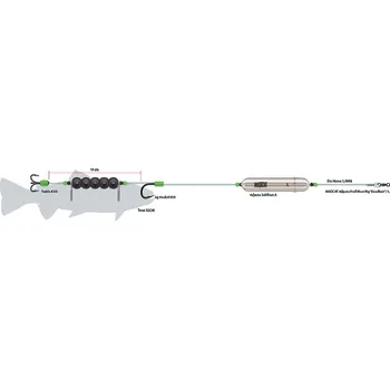 MADCAT Návazec Adjusta Profi River Rig "Deadbait" L 60g 180cm