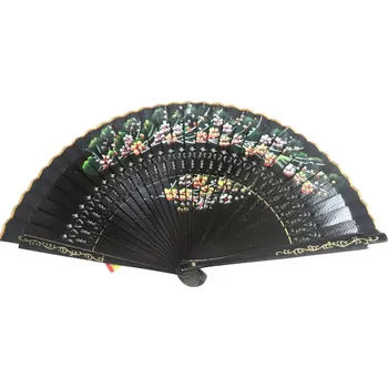 Karnevalový doplněk Vějíř - oboustranně malovaný černý