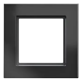 Příslušenství pro klimatizaci Homematic IP Skleněný rámeček – 1násobný, černý - HmIP-GF1-A
