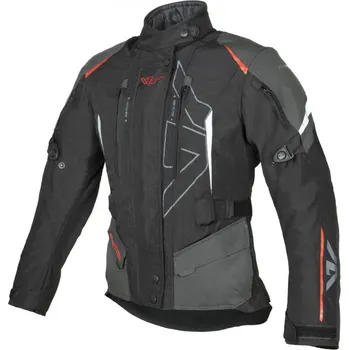 Moto bunda Bunda Teressa II, AYRTON, dámská (černá/šedá/červená fluo) 2026 2XS