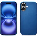 iCarer Kožený obal na iPhone 17 - iCarer, OilWax MagSafe Light Blue WMI17250701-TB
