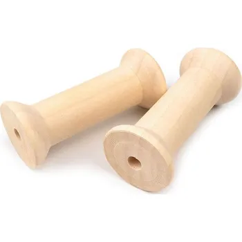 Příslušenství k šicímu stroji Dřevěná cívka 36x80 mm Varianta: přírodní sv., Balení: 10 ks