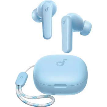 Sluchátka BEZDRÁTOVÁ SLUCHÁTKA DO UŠÍ ŠPUNTY BLUETOOTH S VÝRAZNÝMI BASY MODRÁ