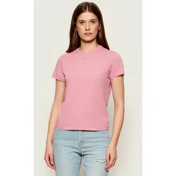Dámské tričko Tommy Jeans dámské růžové tričko 20024211-8721222192763