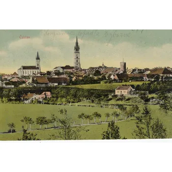 Stará Pohlednice Čáslav, Rok 1909 -100/101 Kolorovaná Dopisnice (Stará pohlednice)