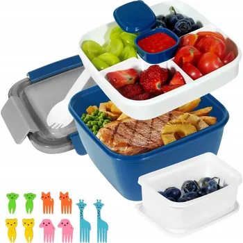 Dóza na potraviny KRABIČKA NÁDOBA NA OBĚD S PŘÍBORY JE ODOLNÁ A ELEGANTNÍ, MÁ OBJEM 1,5 L