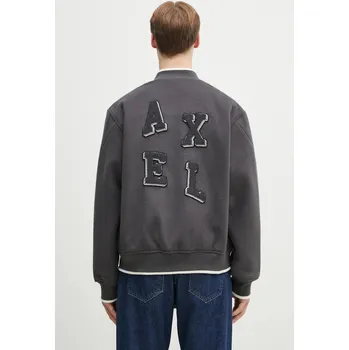 Pánský bomber Vlněná bomber bunda Axel Arigato Typo Varsity Jacket, XL, šedá, 90X