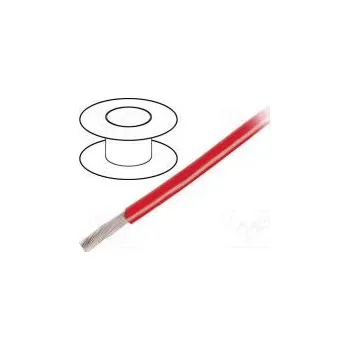 elektrický kabel Vodič HookUp Wire PVC lanko Cu 26AWG červená PVC 300V 30,5m