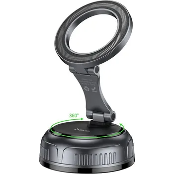 Držák do auta Magnetický držák do auta Hoco s nastavitelnou přísavkou Cum H92 Black Metal Gray