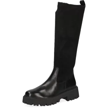 Dámské kozačky CAPRICE dámské kozačky kůže strečové černé