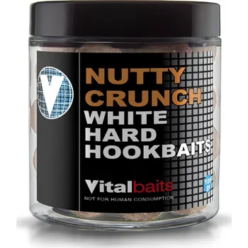 Boilies Vitalbaits Boilies Hard Hook Bait Nutty Crunch White 100g 14mm