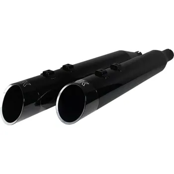 Výfuk pro motocykl Koncovky výfuku KHROME WERKS 4,5" HP PLUS SLIP-ON MUFFLERS pro HARLEY DAVIDSON FLRT/ FLHTCUTG rok 2017-2024 viz popis, barva černá obsidian/obsidian edge billet zakončení