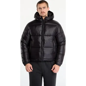 Pánská casual bunda Bunda Urban Classics Shiny Puffer Jacket With Hood Black XL
