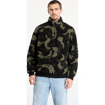 Pánská mikina Mikina Urban Classics Oversized Pattern Teddy Troyer Olive Swirl L