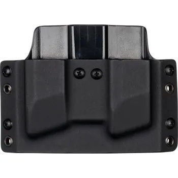 Příslušenství pro sportovní střelbu RH Holsters OWB - ALIEN - vnější kydexové pouzdro na 2 zásobníky - plný sweatguard - černá/černá Umístění pouzdra: Levý bok (pravák)