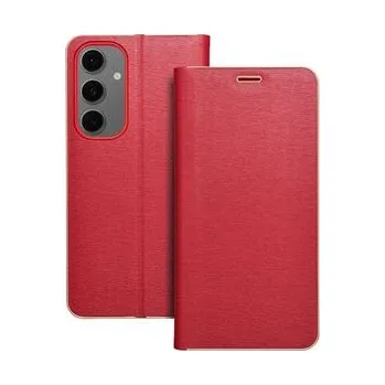 Pouzdro na mobilní telefon Pouzdro LUNA Book Gold pro SAMSUNG S24 FE červené - OEM + zdarma možnost vyzkoušet a vrátit zboží do 30 dní