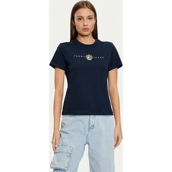 Dámské tričko Tommy Jeans dámské modré tričko 20007265-8720637205754
