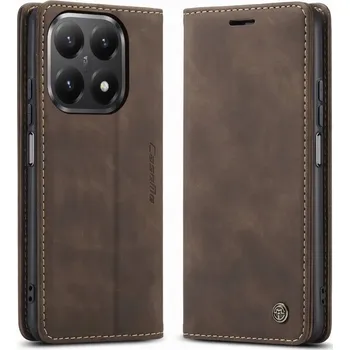 Pouzdro na mobilní telefon Flipové Pouzdro Caseme pro Xiaomi 15T hnědé