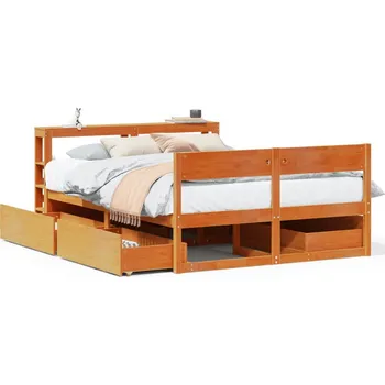 Postel zahrada-XL Postel bez matrace voskově hnědá 135 x 190 cm masivní borovice 3306398