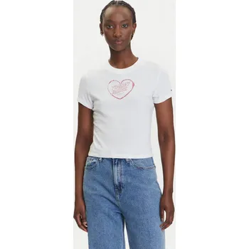 Dámské tričko Tommy Jeans dámské bílé tričko 99929621-2238838
