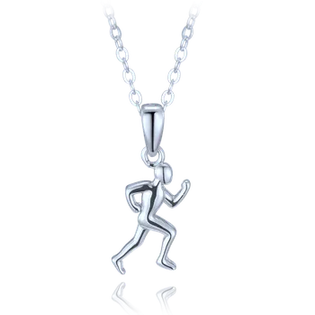 Náhrdelník Moonlit Stříbrný náhrdelník s přívěskem běžce