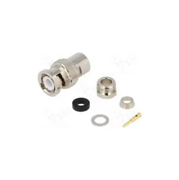 Elektrická zásuvka Zástrčka BNC vidlice přímý 50Ω B9907,RG223V,RG58 5mm teflon