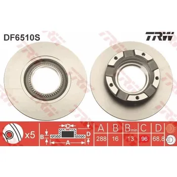 Brzdový kotouč Brzdový kotouč TRW DF6510S