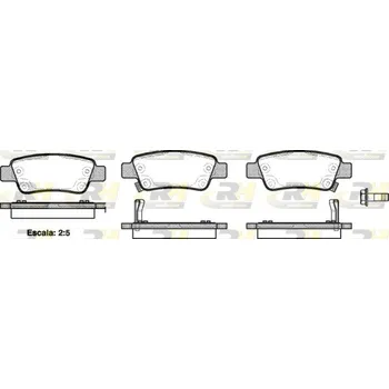 Brzdová destička Sada brzdových destiček, vždy 4 kusy v sadě ROADHOUSE 21290.02
