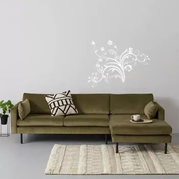 samolepka Sablio Samolepka na zeď: Floral ornament - 71x90 cm