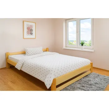 Postel Postel Evropa z masivu 160 x 200 cm + matrace Optimal 10cm + rošt ZDARMA