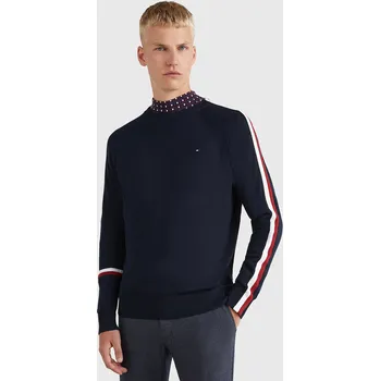 Pánský svetr Tommy Hilfiger pánský tmavě modrý svetr Global stripe 20010123-1905380