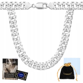 Řetízek STŘÍBRNÝ ŘETÍZEK PANCR S DVOJITÝM ZBROJEM ROMBO, 50 CM, SILNÝ, PLNÝ STŘÍBRO 925