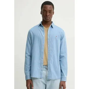 Pánská košile Tommy Jeans pánská modrá džínová košile 20003719-2188812